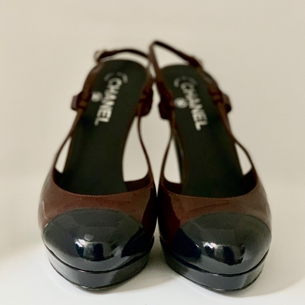 CHANEL Parent Leather Heels - size 40
